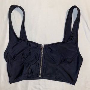 Cropped Urban Outfitters Zip Up Tank